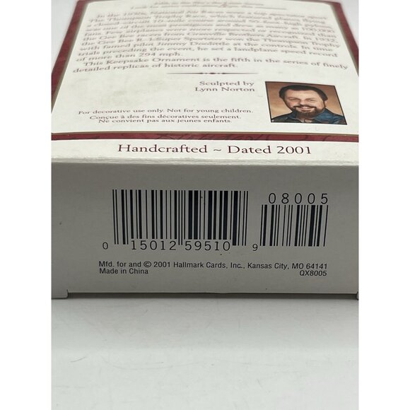 Hallmark Ornament Gee Bee R-1 Super Sportster Sky’s the Limit 5th 2001 - Picture 6 of 16